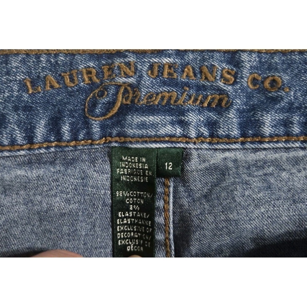 LRL Ralph Lauren Womens Size 12 Blue Classic Straight Leg Denim Jean - Picture 2 of 5